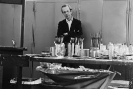 Constant and his work table, Wittenburg, 1980, Unknown