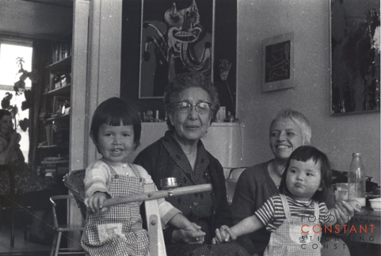 1960 Giotta, Shinkichi's moeder Fuyo, Ferdi en Ryu, Amsterdam