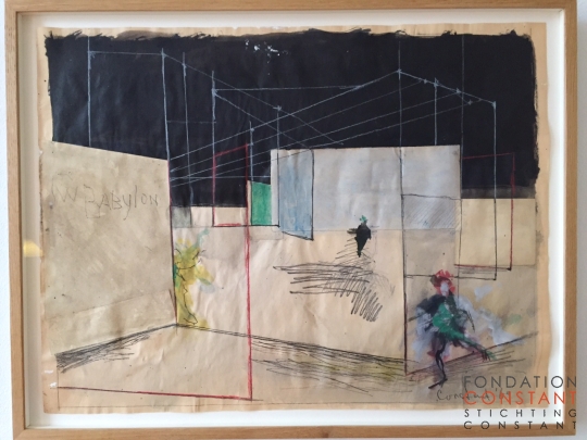 2016 Collage with watercolor and pencil, 1969