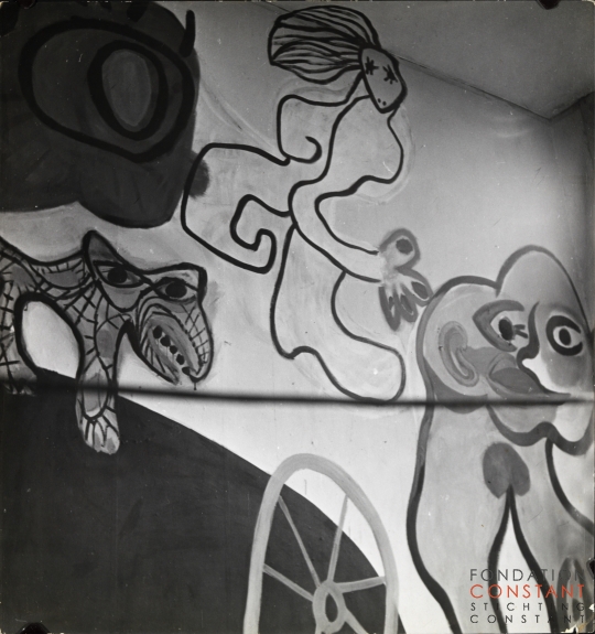 Mural by Constant and Karel Appel in Constant's home, 1949 II