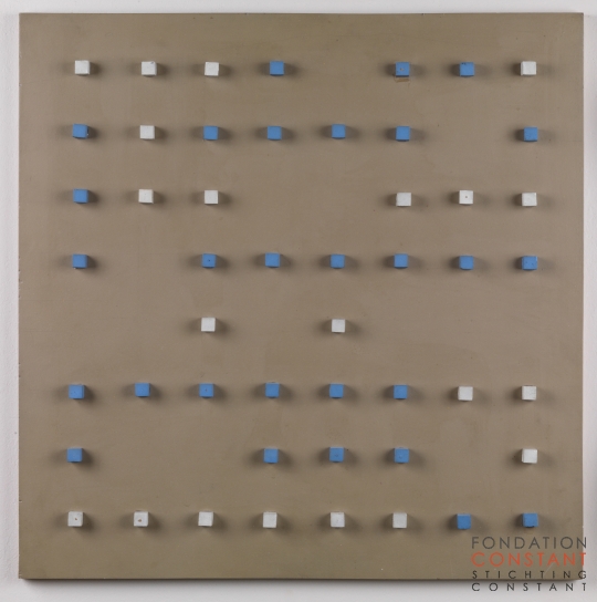 Constant Nieuwenhuys-Compositie met blauwe en witte blokjes, 1953-1