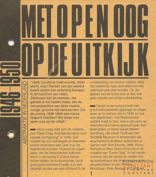 Met open oog op de uitkijk | 1946-1950, 1975