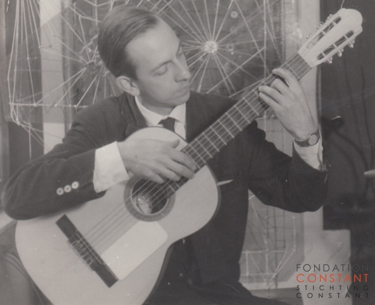 Constant playing guitar, ca 1955