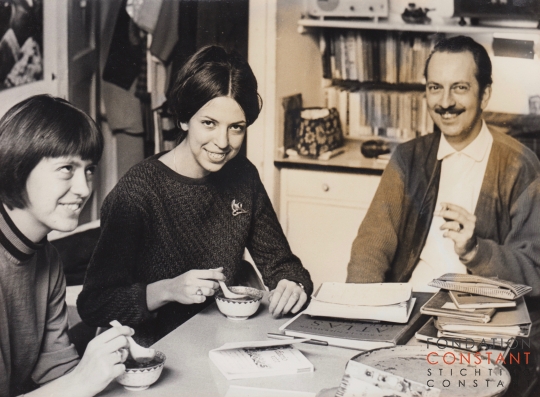 Constant and his middle and youngest daughter, 1964