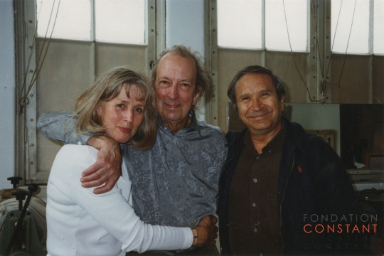 Trudy and Constant Nieuwenhuys and Homero Aridjis at Wittenburg, 1995