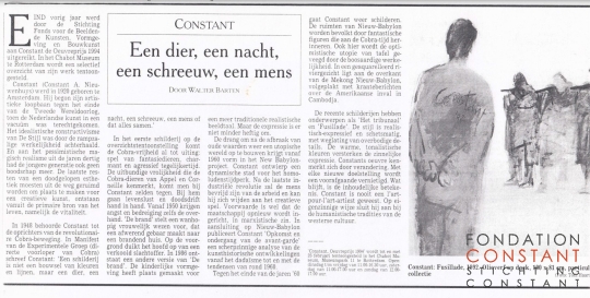Constant Een dier, een nacht, een schreeuw, een mens