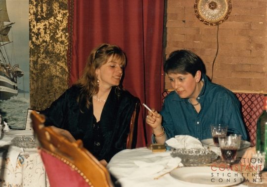 Eva sitting a the table