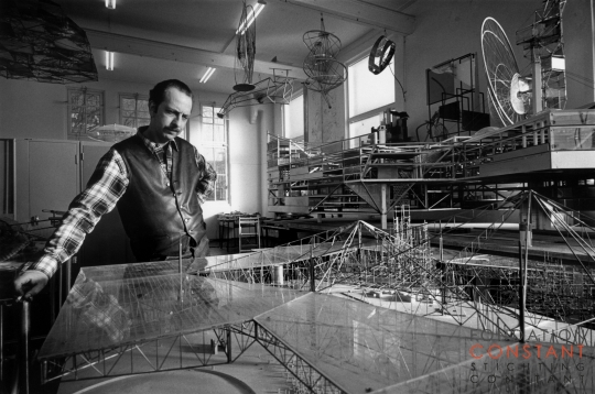 Constant in his studio Wittenburg, 1967