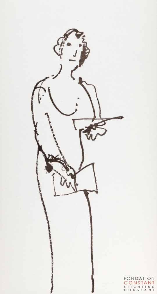 Constant Nieuwenhuys-Les visiteurs du vernissage 3, 1987