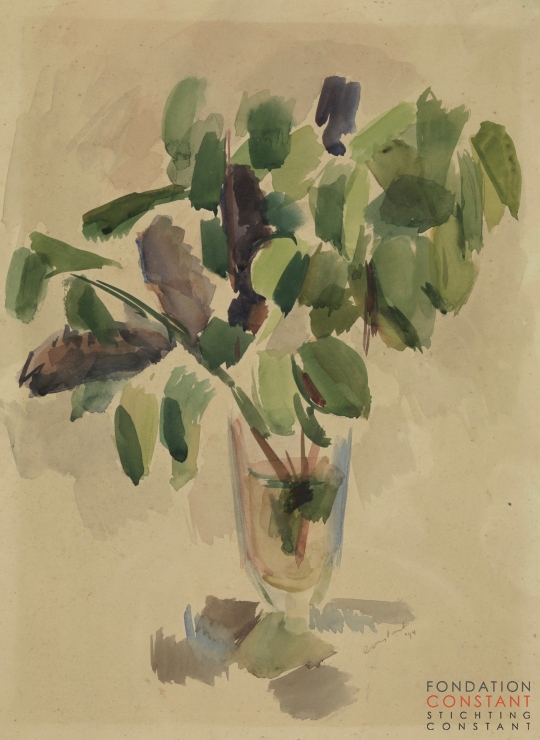 Constant Nieuwenhuys-ZT/Bloemen in een vaas, 1944