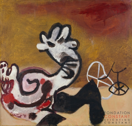 Constant Nieuwenhuys-Cycliste tombé, 1950