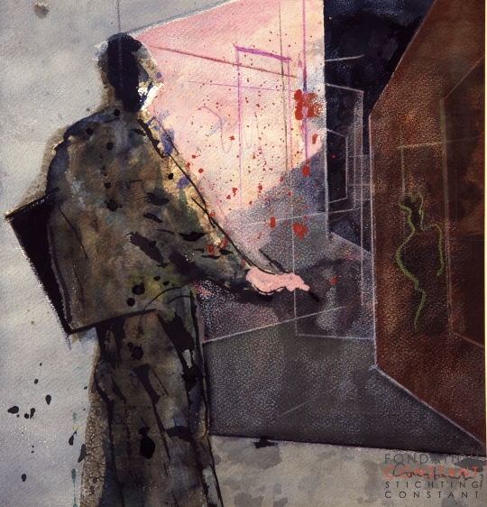 Constant Nieuwenhuys-ZT/New Babylon schilder, 1977