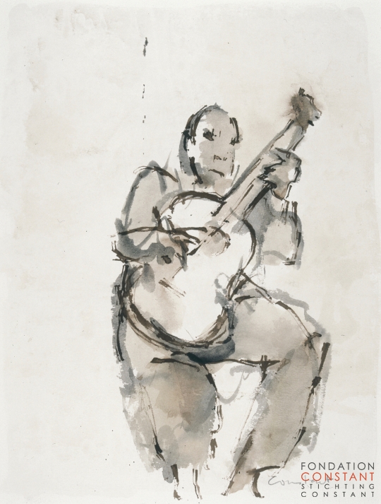 Constant Nieuwenhuys-De gitarist, 1985