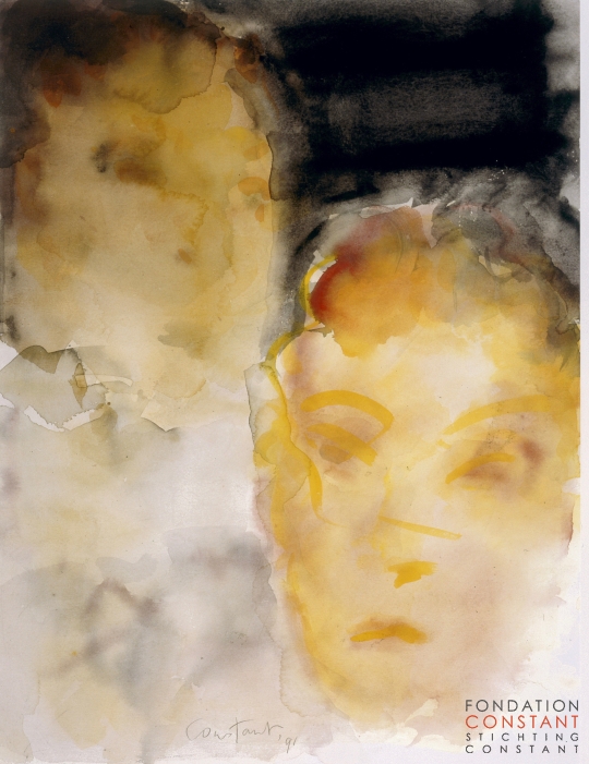 Constant Nieuwenhuys-Twee hoofden, 1991