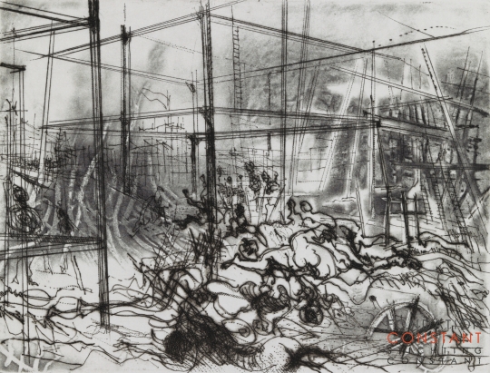 Constant Nieuwenhuys-Ontwaakt verworpenen der aarde, 1970