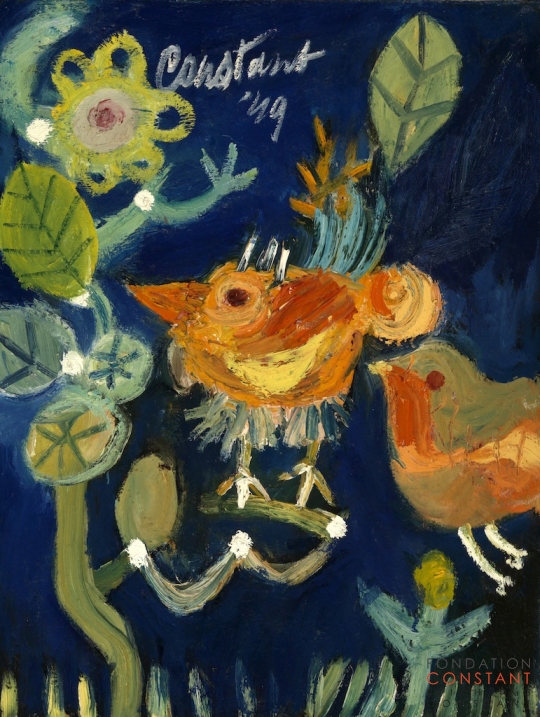 Constant Nieuwenhuys-Twee vogels, 1949