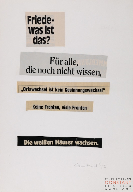Constant Nieuwenhuys-Friede was is das, 1972