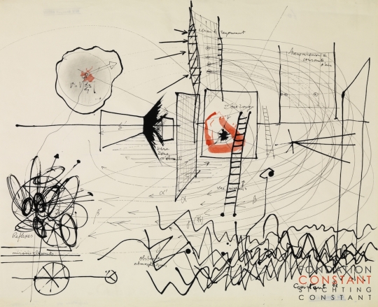 Constant Nieuwenhuys-Labyratoire, 1962