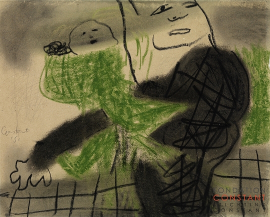 Constant Nieuwenhuys-Moeder met kind, 1951