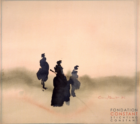 Constant Nieuwenhuys-ZT/Figuren in Landschap 1983