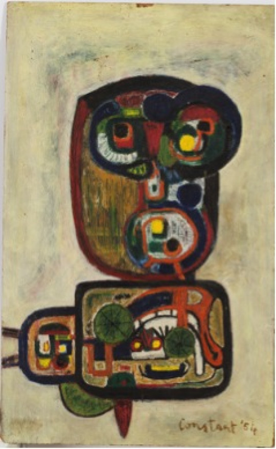 2015 Oil paint on pressed plate, 1954