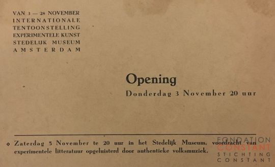 Internationale Tentoonstelling van Experimentele Kunst, 1949-2