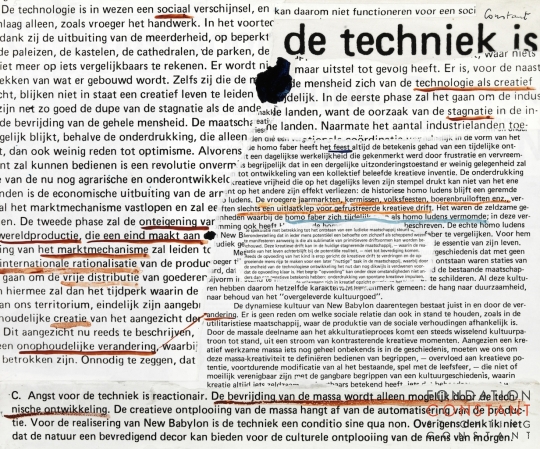 Constant Nieuwenhuys-Theorie collage New Babylon no. 5, 1974