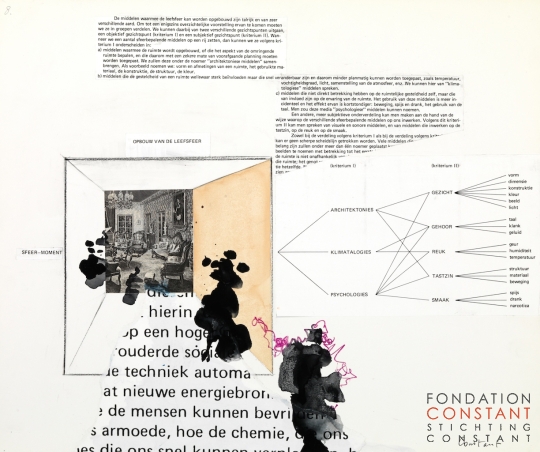 Constant Nieuwenhuys-Theorie collage New Babylon no. 8, 1974