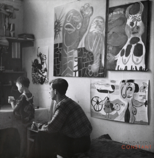Victor and Constant at home, 1949