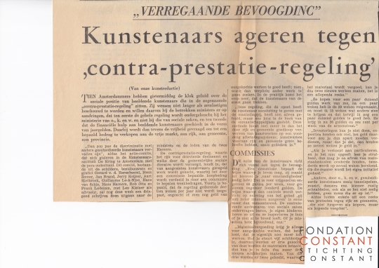Kunstenaars ageren tegen ,Contra-prestatie-regeling'