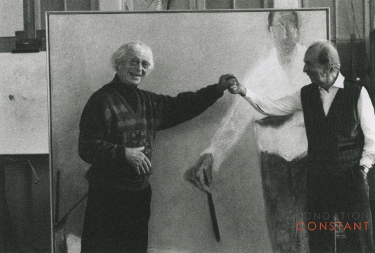 Carl Henning Pedersen and Constant Nieuwenhuys at Wittenburg, 2000