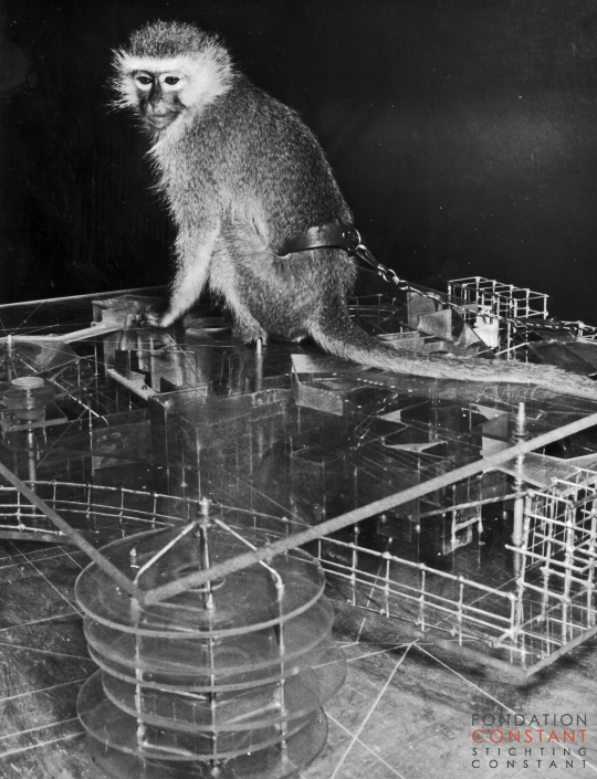 Jocko on model the Orient sector by Constant Nieuwenhuys, 1961