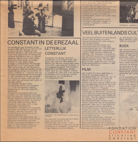 Constant in de erezaal