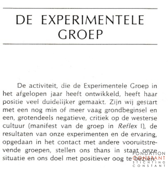 De experimentele groep