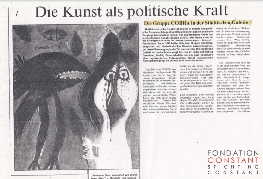Die Gruppe Cobra in der Städtischen Galerie