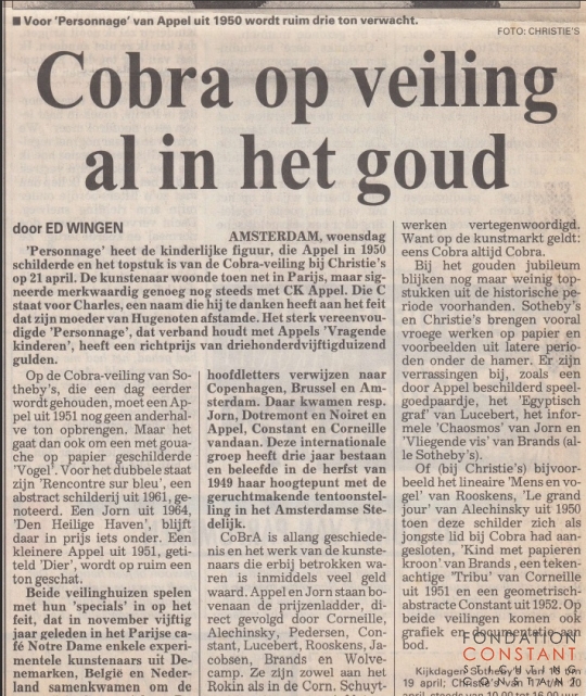 Cobra op veiling al in het goud