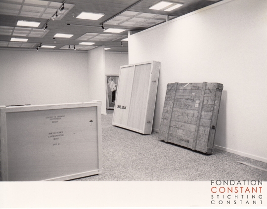 Exhibition under construction