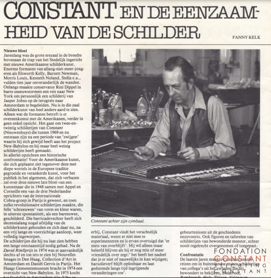 Constant en de eenzaamheid van de schilder
