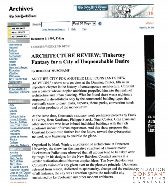 ARCHITECTURE REVIEW; Tinkertoy Fantasy for a City of Unquenchable Desire