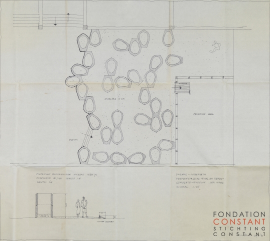 Constant Nieuwenhuys-Ingang Labyrint Taal en Teken, 1965