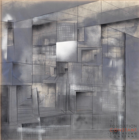 Constant Nieuwenhuys-Labyrintische ruimte, 1969