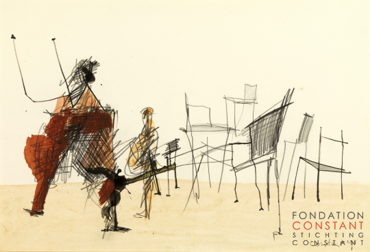 Constant Nieuwenhuys-Stoelendans, 1971