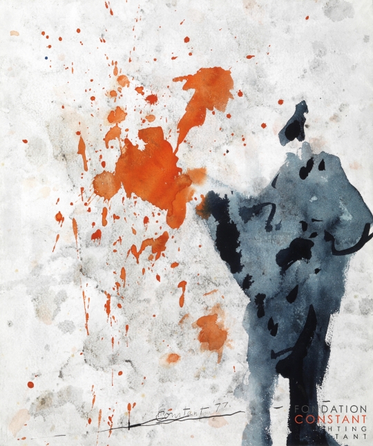 Constant Nieuwenhuys-Le peintre tachiste, 1977