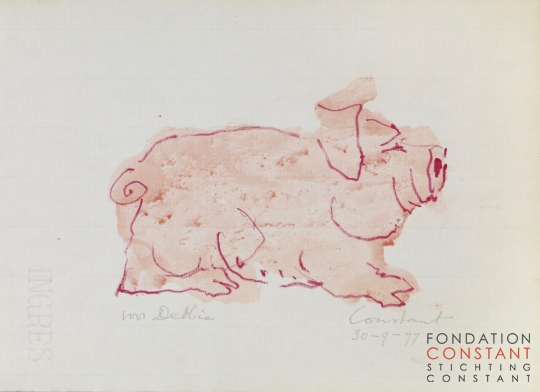 Constant Nieuwenhuys-Varkentje, 1977