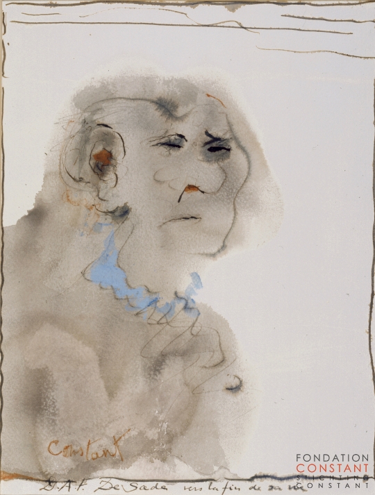 Constant Nieuwenhuys-D.A.F. De Sade vers la fin de sa vie, 1978