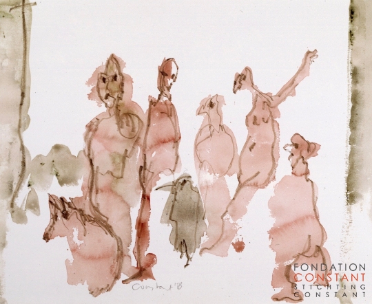 Constant Nieuwenhuys-Sur la plage, 1983