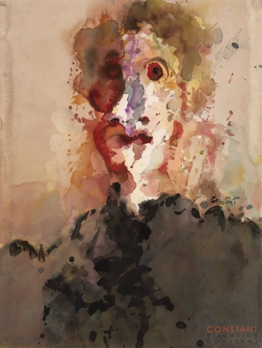 Constant Nieuwenhuys-Portrait de M.V, 1985