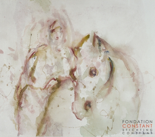 Constant Nieuwenhuys-Femme et cheval, ca 1987