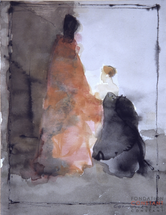 Constant Nieuwenhuys-ZT/Man met bournous, ca 1987