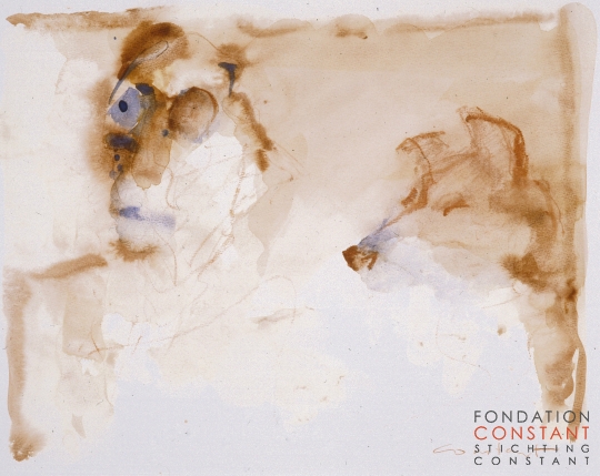 Constant Nieuwenhuys-Homme et chien, ca 1989